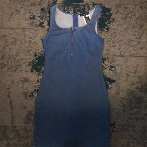Derek Heart Blue Denim Dress size medium (zips in the front and back)
